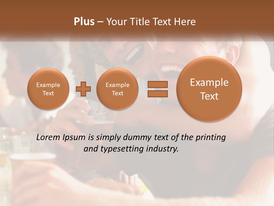 A Group Of People Sitting Around A Table With Beers PowerPoint Template