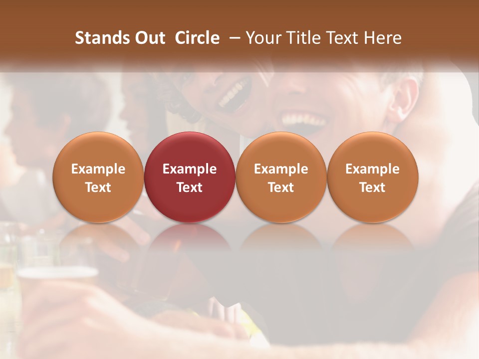 A Group Of People Sitting Around A Table With Beers PowerPoint Template