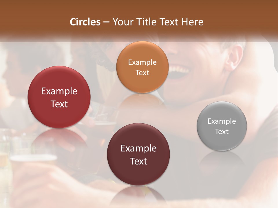 A Group Of People Sitting Around A Table With Beers PowerPoint Template