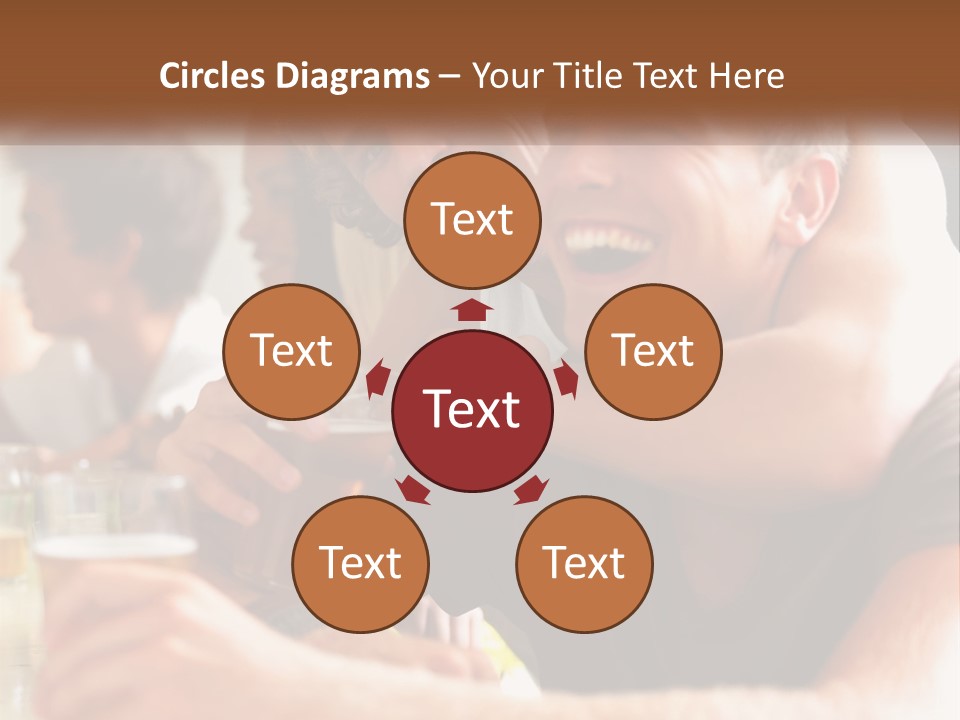 A Group Of People Sitting Around A Table With Beers PowerPoint Template