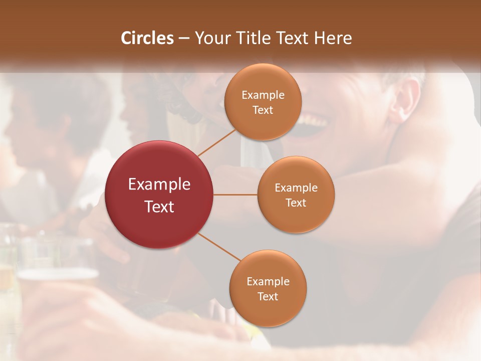 A Group Of People Sitting Around A Table With Beers PowerPoint Template