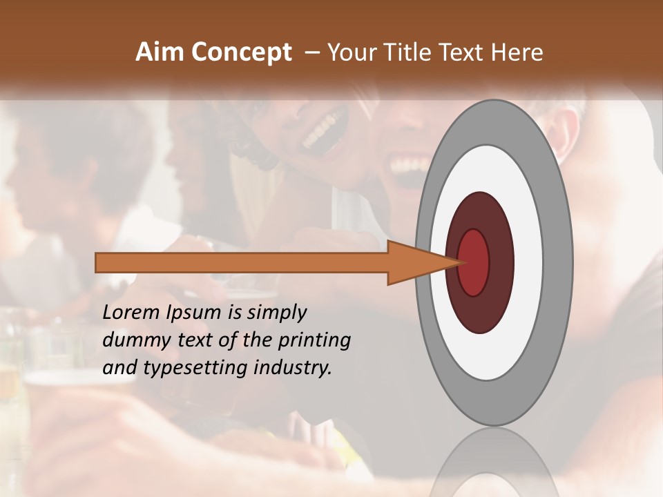 A Group Of People Sitting Around A Table With Beers PowerPoint Template