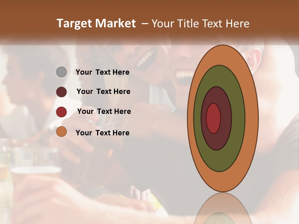 A Group Of People Sitting Around A Table With Beers PowerPoint Template