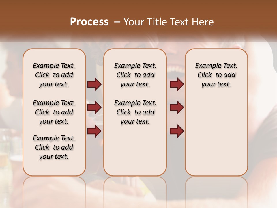 A Group Of People Sitting Around A Table With Beers PowerPoint Template
