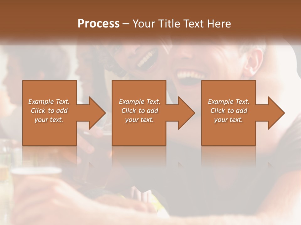 A Group Of People Sitting Around A Table With Beers PowerPoint Template