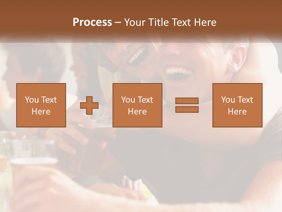 A Group Of People Sitting Around A Table With Beers PowerPoint Template