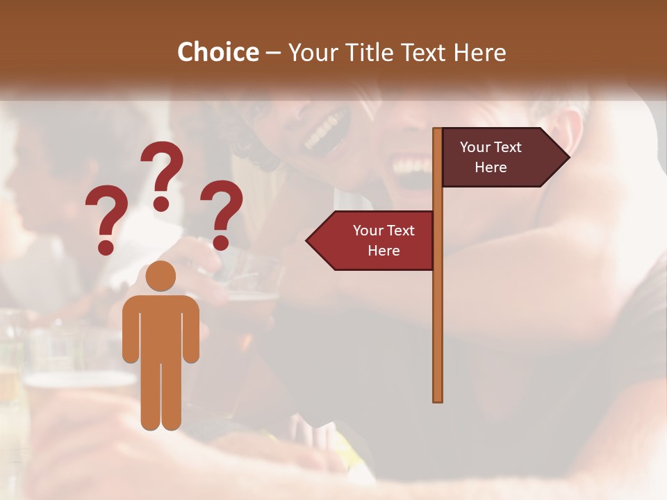 A Group Of People Sitting Around A Table With Beers PowerPoint Template