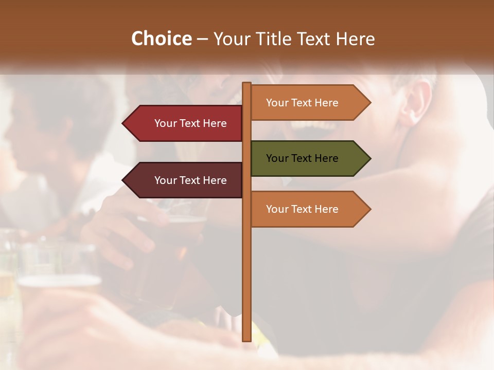 A Group Of People Sitting Around A Table With Beers PowerPoint Template