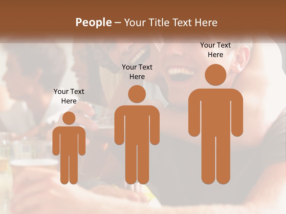 A Group Of People Sitting Around A Table With Beers PowerPoint Template