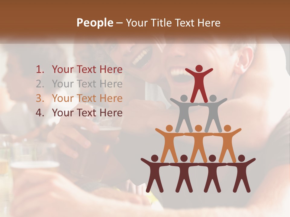 A Group Of People Sitting Around A Table With Beers PowerPoint Template
