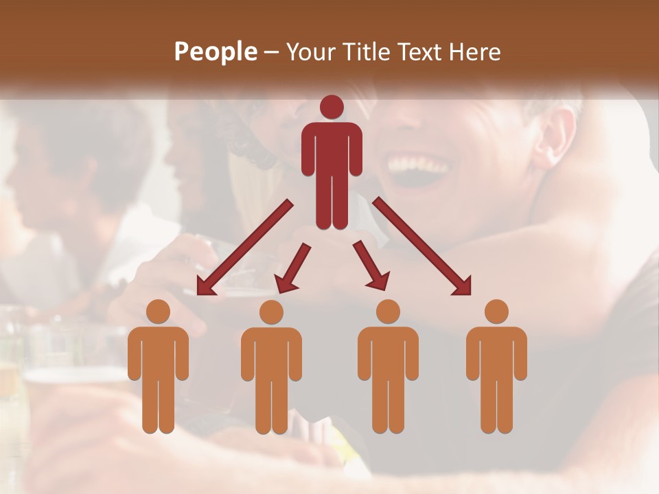 A Group Of People Sitting Around A Table With Beers PowerPoint Template