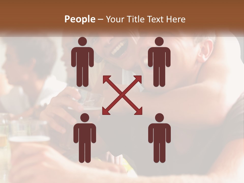 A Group Of People Sitting Around A Table With Beers PowerPoint Template