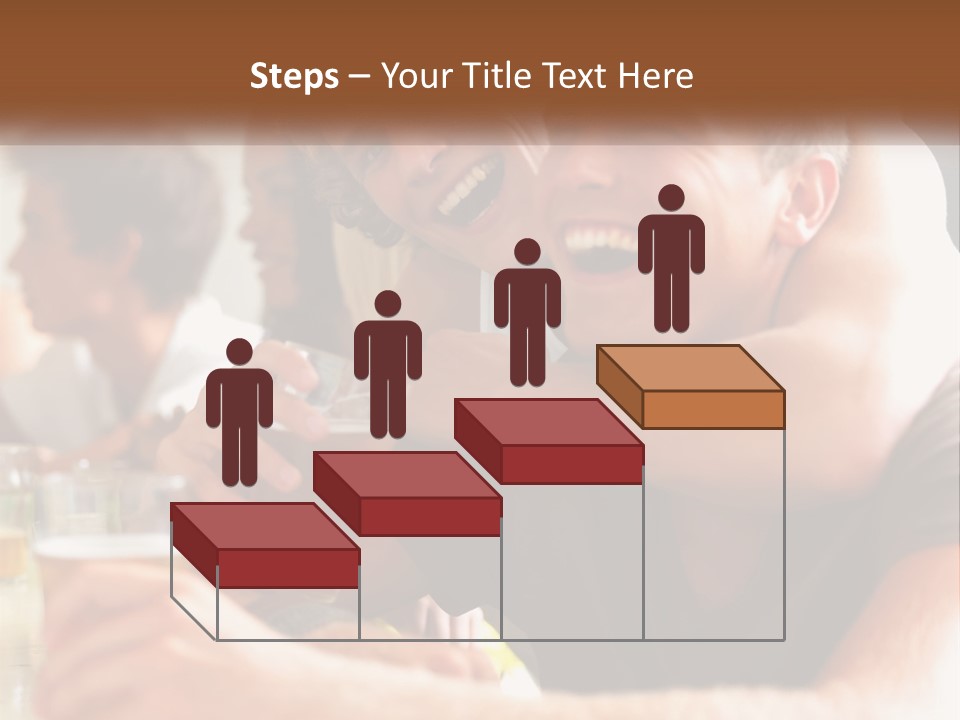 A Group Of People Sitting Around A Table With Beers PowerPoint Template