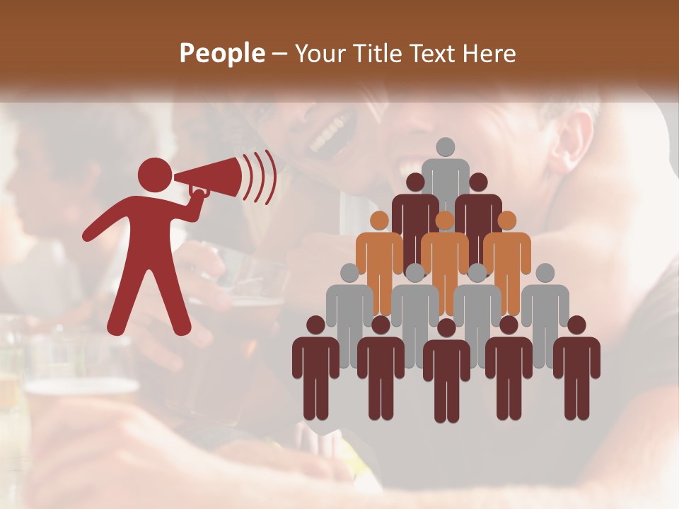 A Group Of People Sitting Around A Table With Beers PowerPoint Template