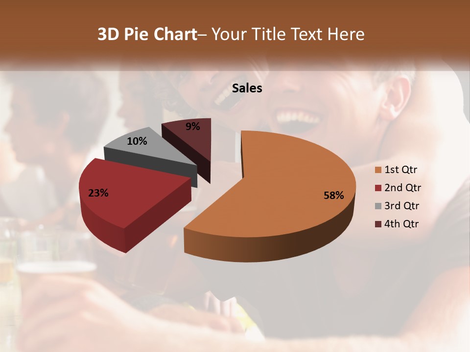 A Group Of People Sitting Around A Table With Beers PowerPoint Template