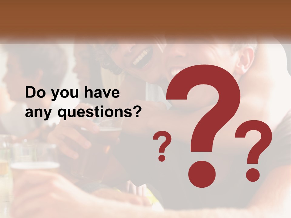 A Group Of People Sitting Around A Table With Beers PowerPoint Template