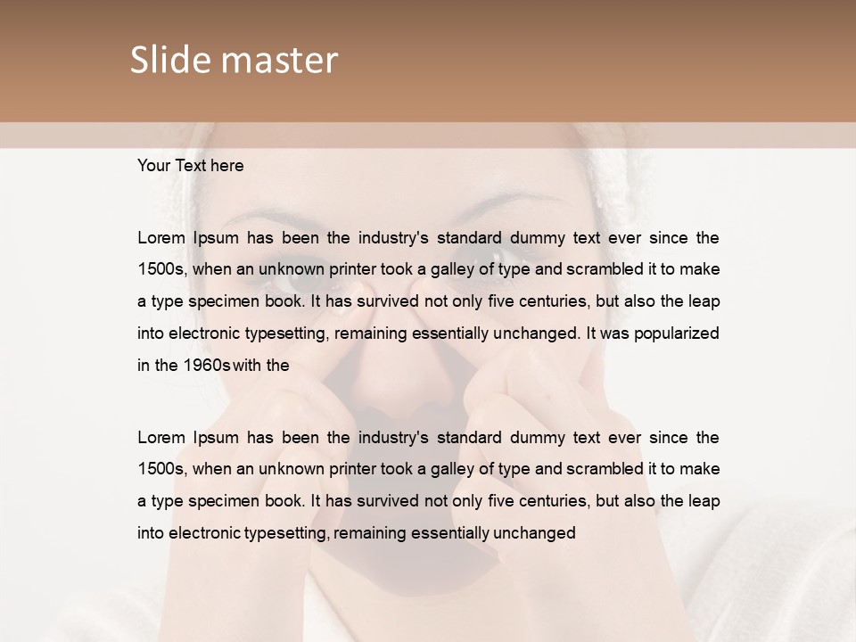 Shower Bathroom Towel PowerPoint Template