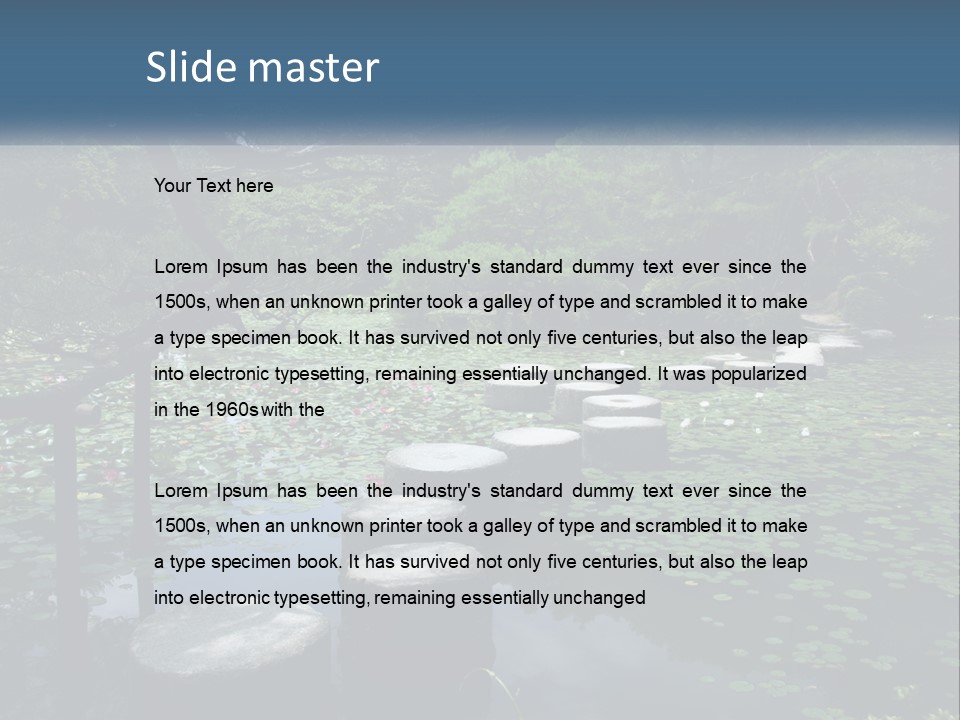 Wooden Shinto Stepping PowerPoint Template