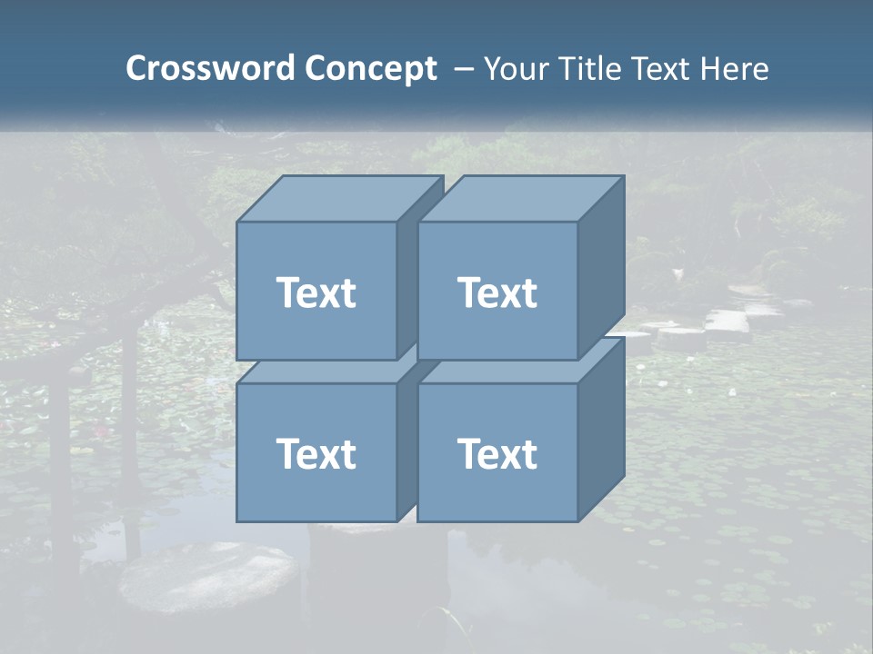 Wooden Shinto Stepping PowerPoint Template