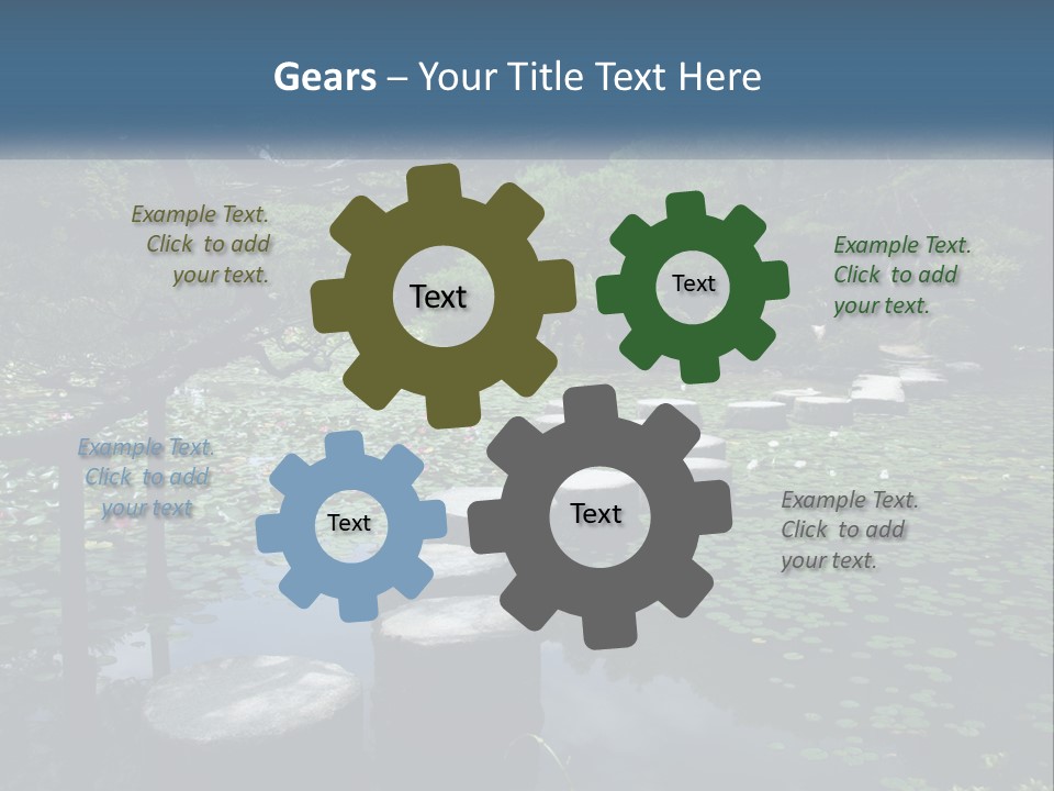 Wooden Shinto Stepping PowerPoint Template