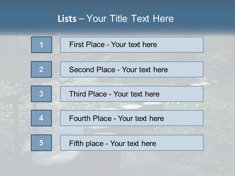 Wooden Shinto Stepping PowerPoint Template