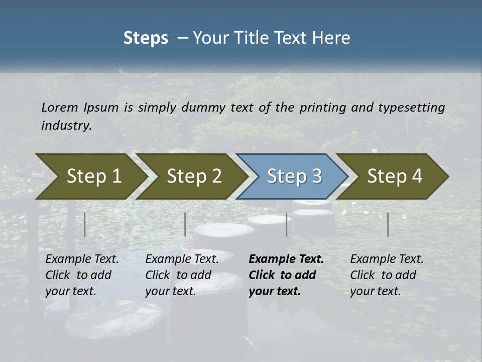 Wooden Shinto Stepping PowerPoint Template