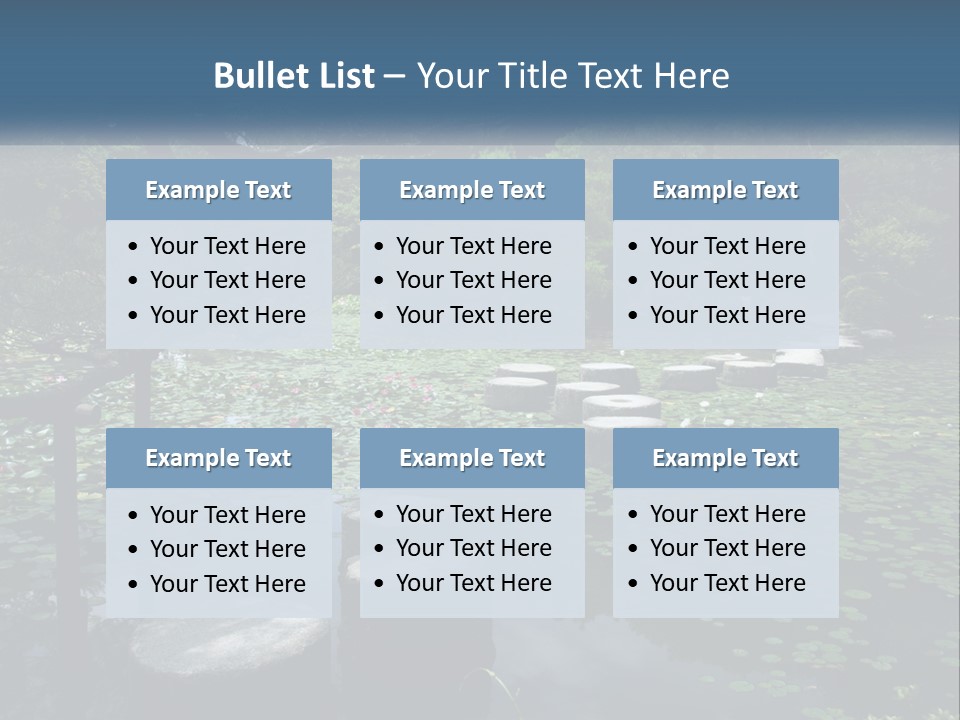 Wooden Shinto Stepping PowerPoint Template