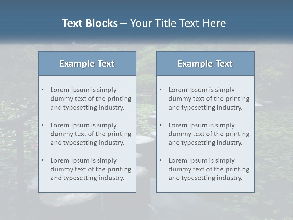 Wooden Shinto Stepping PowerPoint Template
