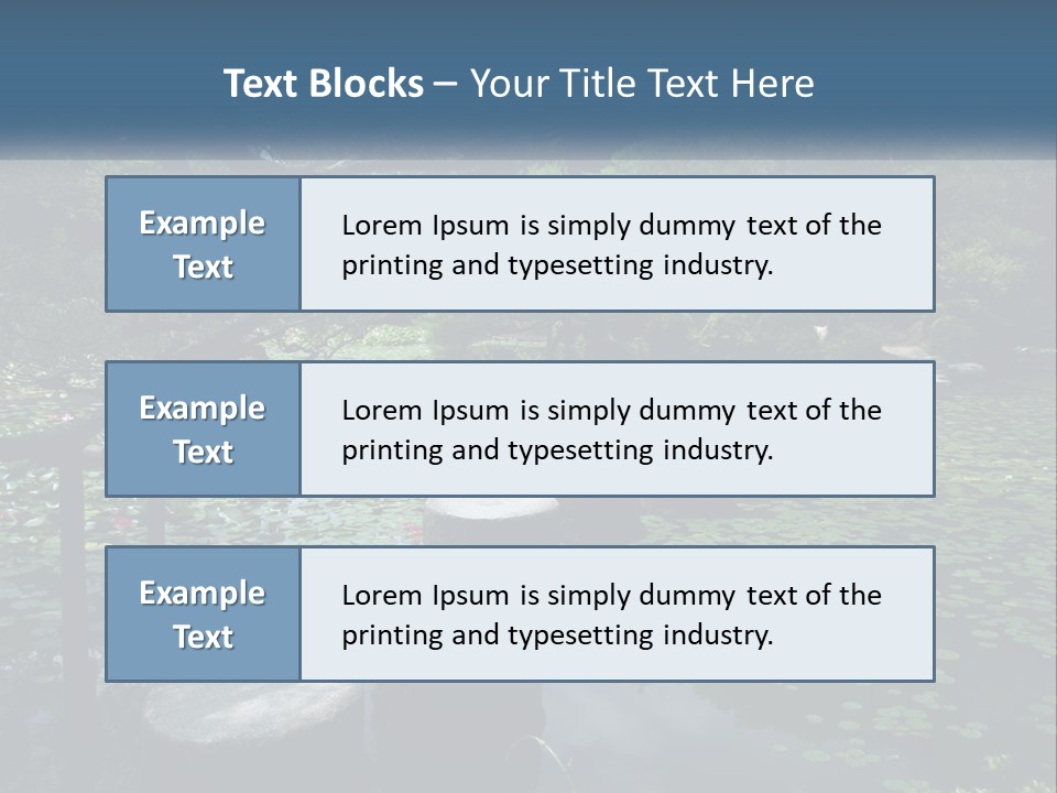 Wooden Shinto Stepping PowerPoint Template