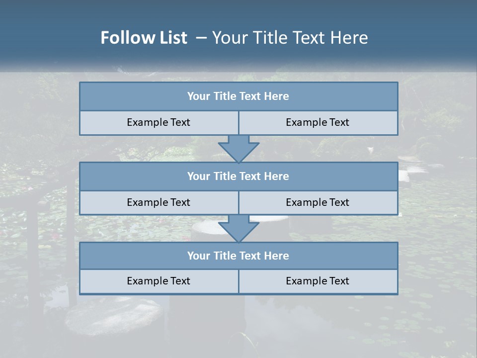 Wooden Shinto Stepping PowerPoint Template