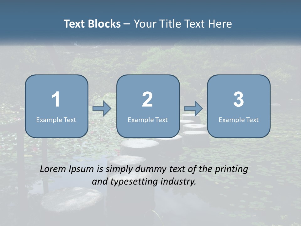 Wooden Shinto Stepping PowerPoint Template