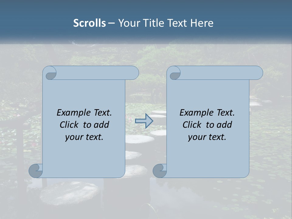 Wooden Shinto Stepping PowerPoint Template