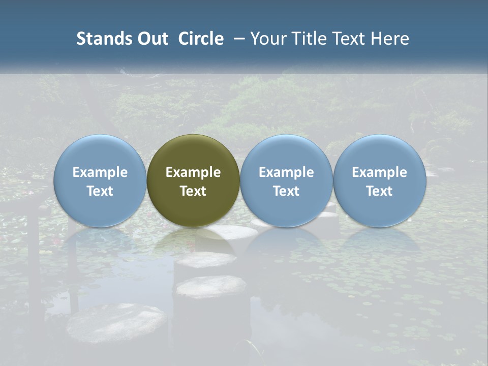 Wooden Shinto Stepping PowerPoint Template