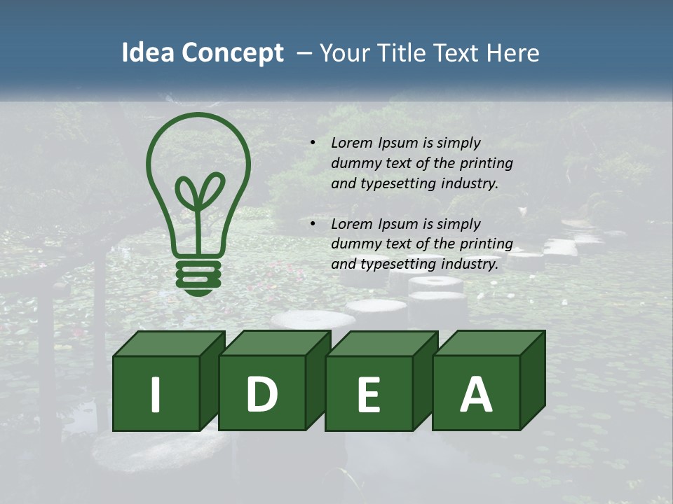 Wooden Shinto Stepping PowerPoint Template