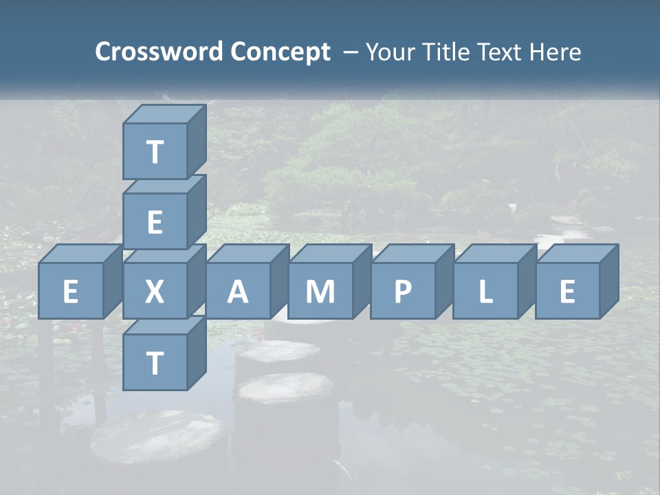 Wooden Shinto Stepping PowerPoint Template