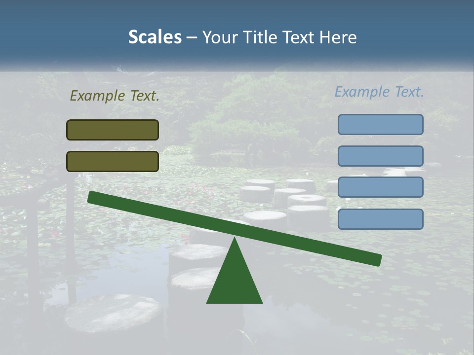 Wooden Shinto Stepping PowerPoint Template