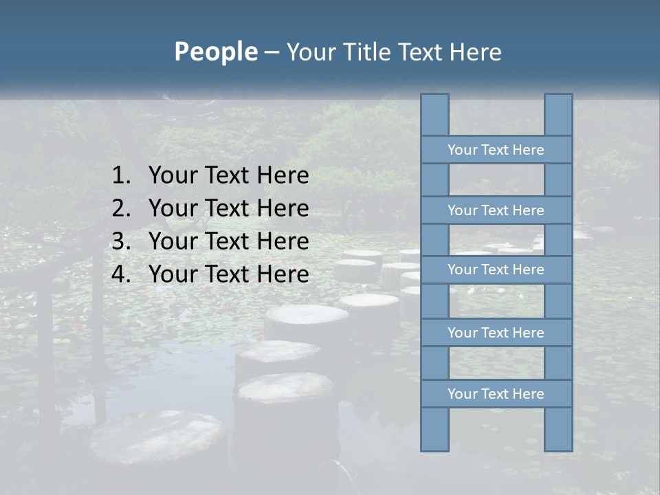 Wooden Shinto Stepping PowerPoint Template