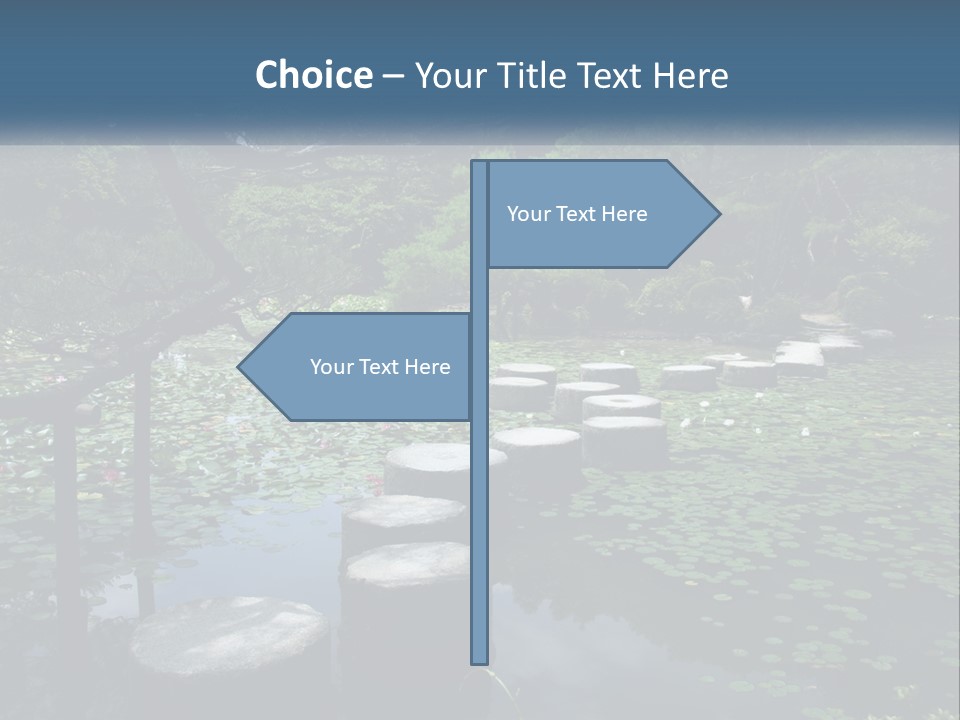 Wooden Shinto Stepping PowerPoint Template
