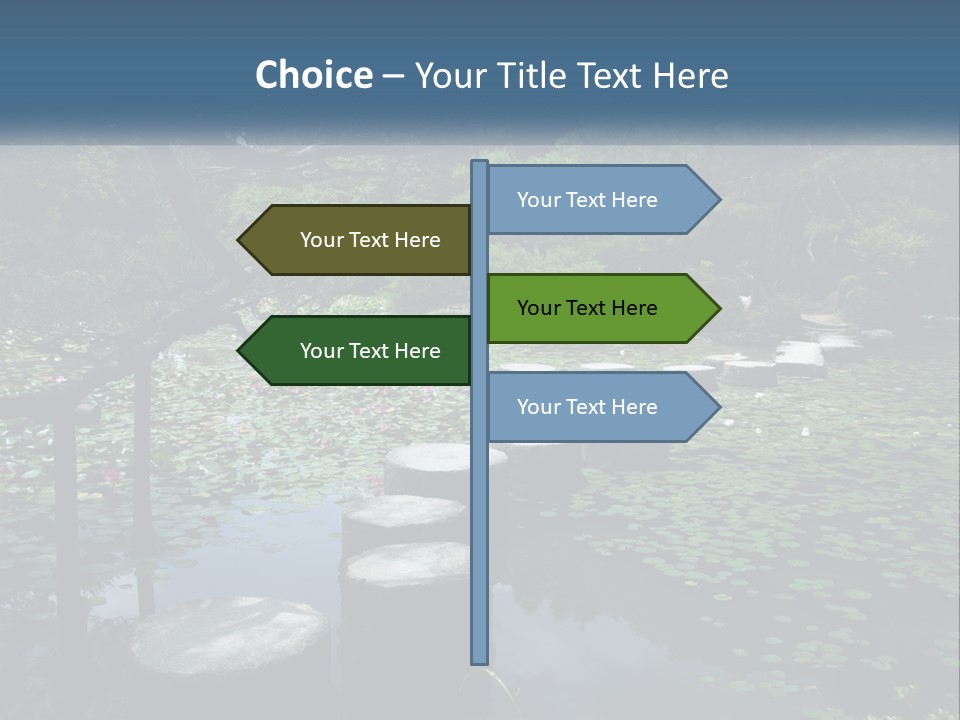 Wooden Shinto Stepping PowerPoint Template
