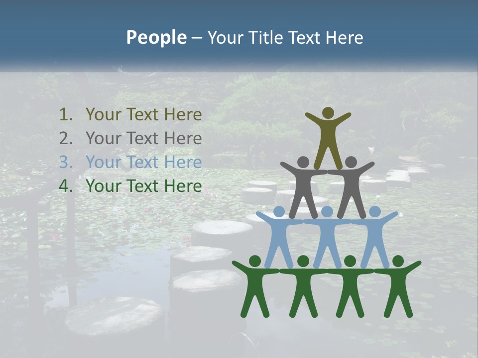 Wooden Shinto Stepping PowerPoint Template