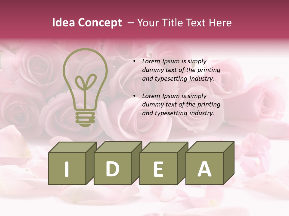 Posy Elegance Passion PowerPoint Template