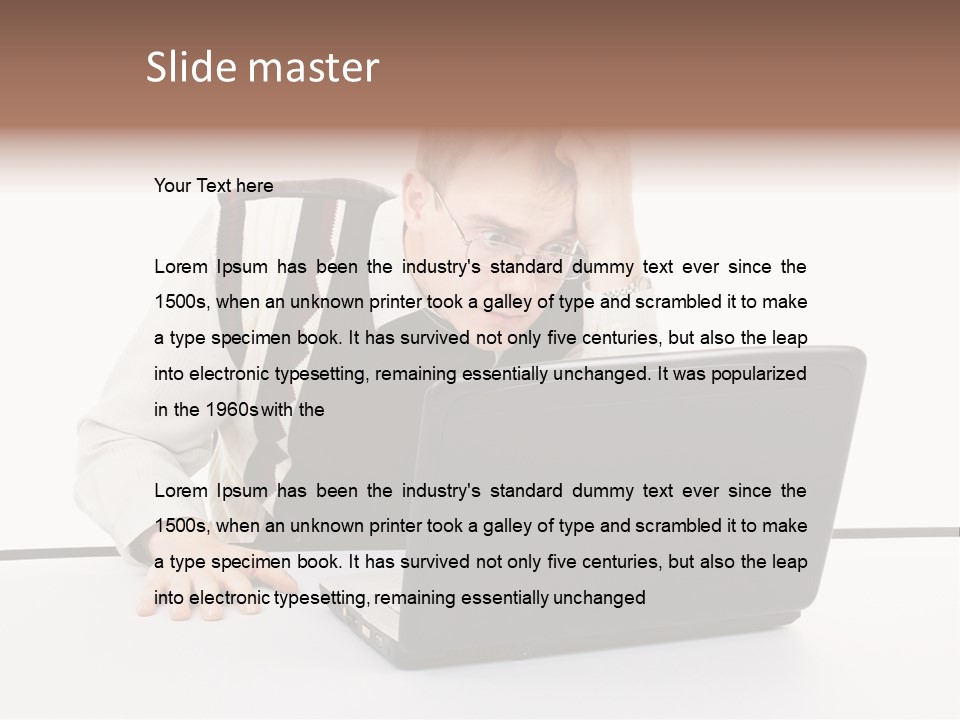 Isolated Face Job PowerPoint Template