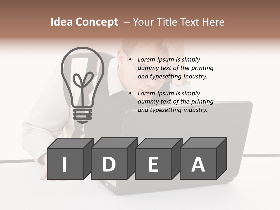 Isolated Face Job PowerPoint Template