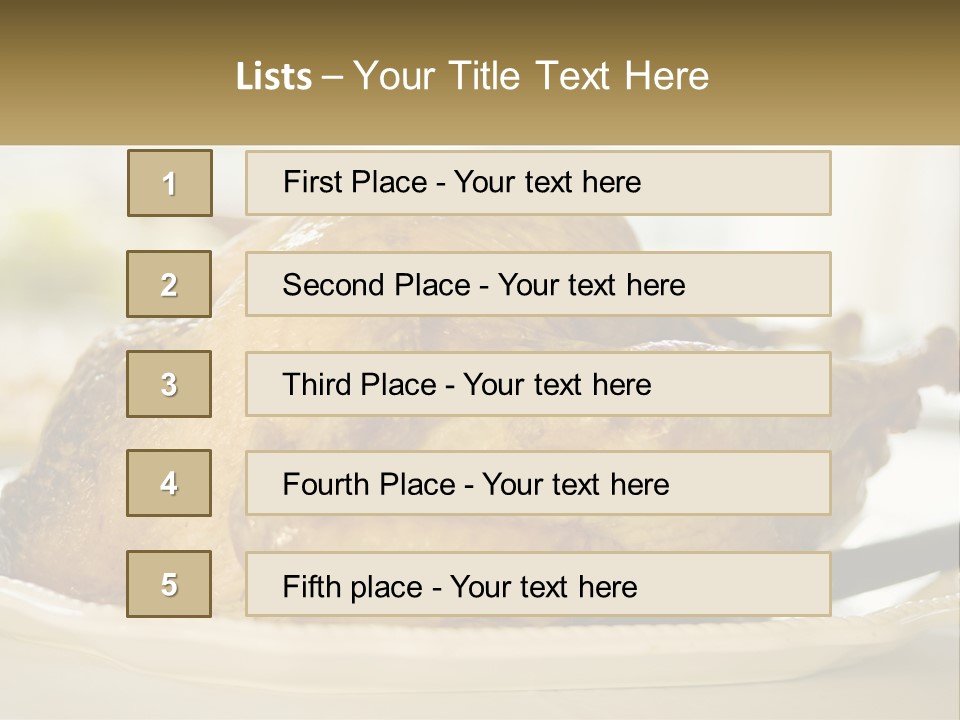 Roasted Baked Dish PowerPoint Template