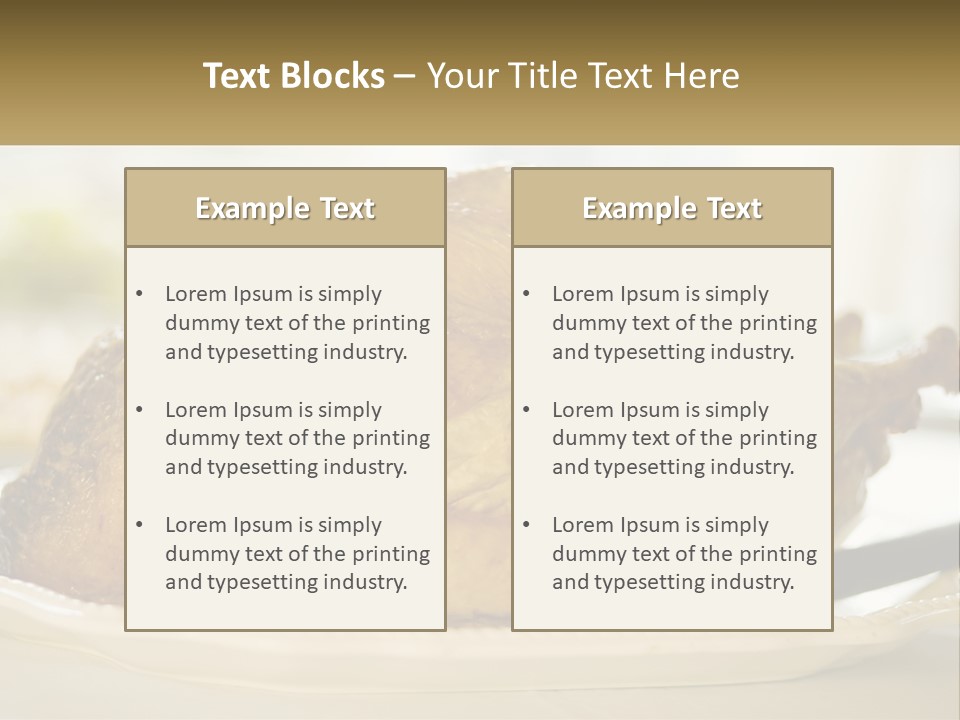 Roasted Baked Dish PowerPoint Template