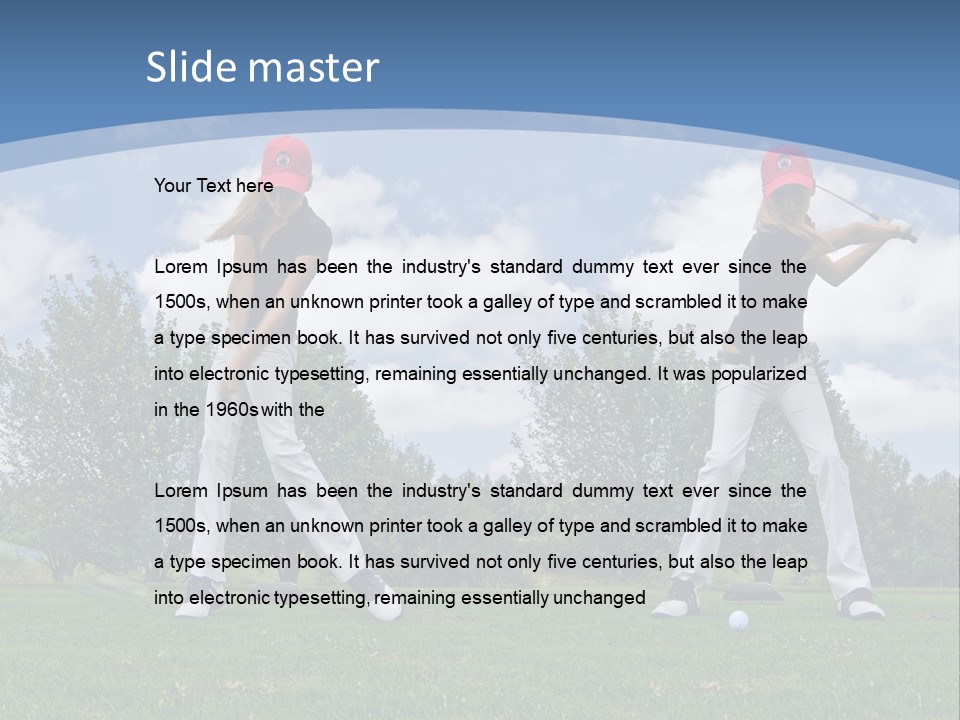 Sportive Sport Girl PowerPoint Template