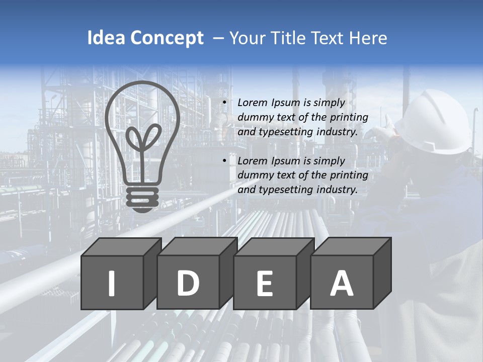 Steel Fuelstorage Petrochemical PowerPoint Template
