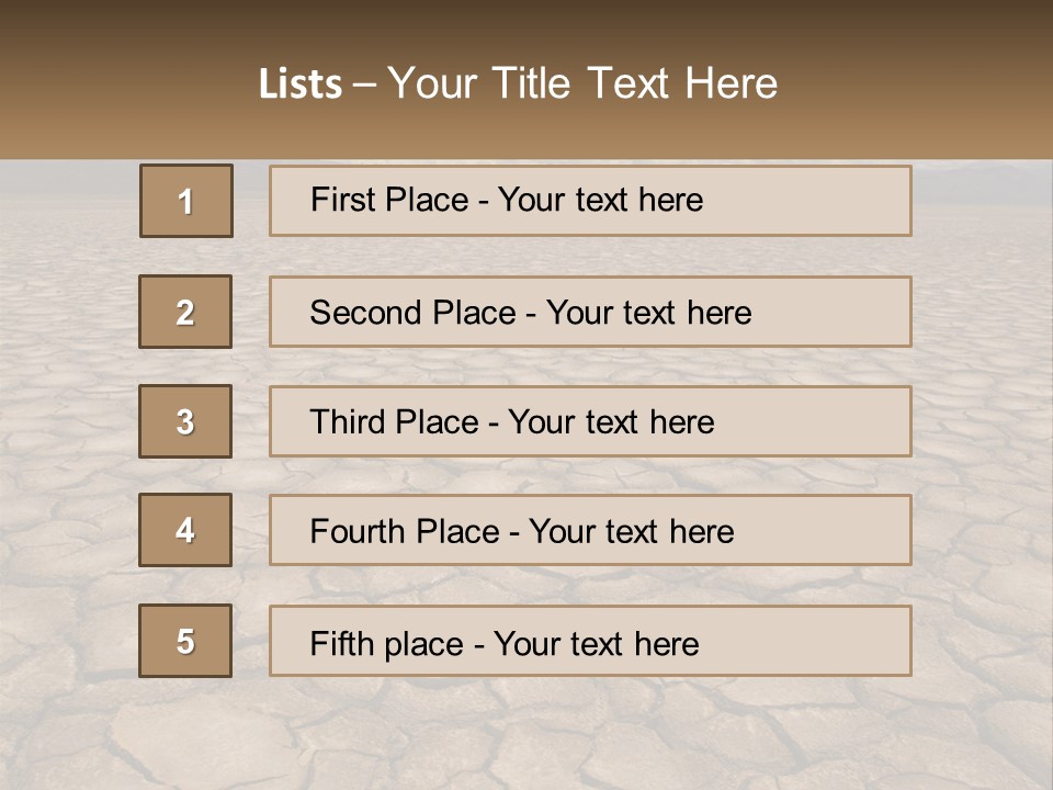 Land Outdoors Waterless PowerPoint Template
