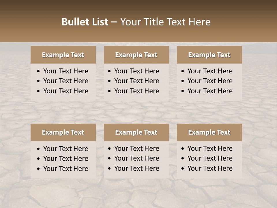 Land Outdoors Waterless PowerPoint Template