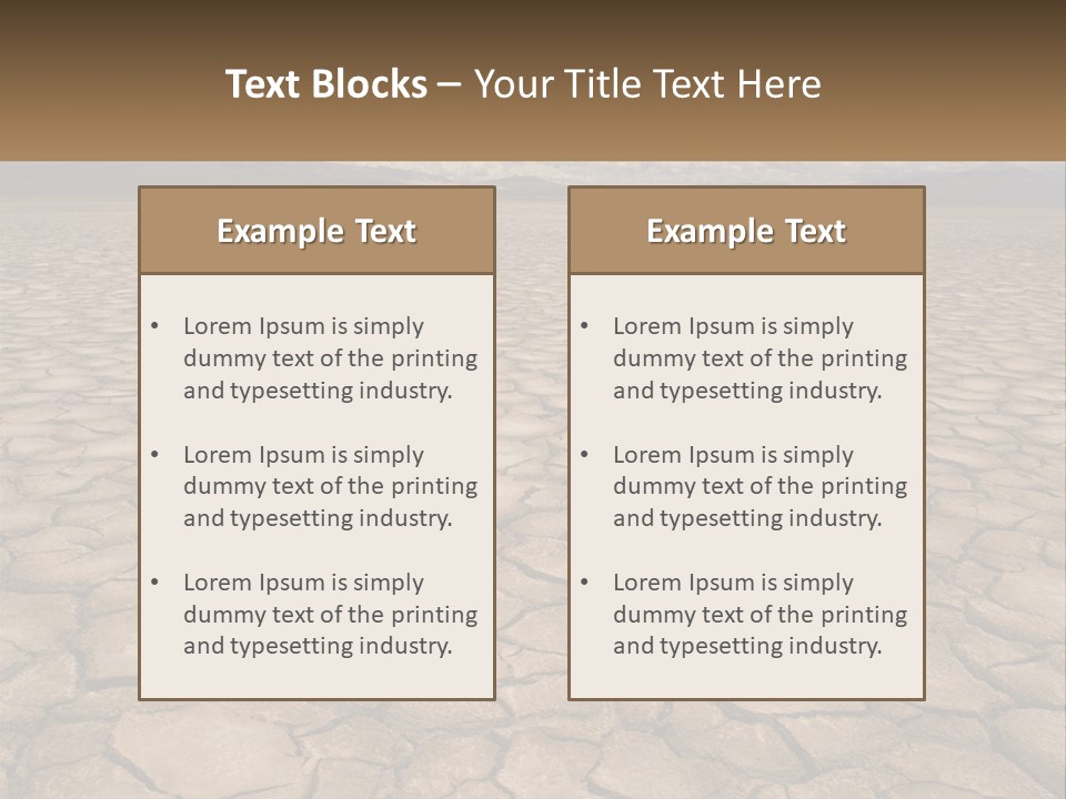 Land Outdoors Waterless PowerPoint Template